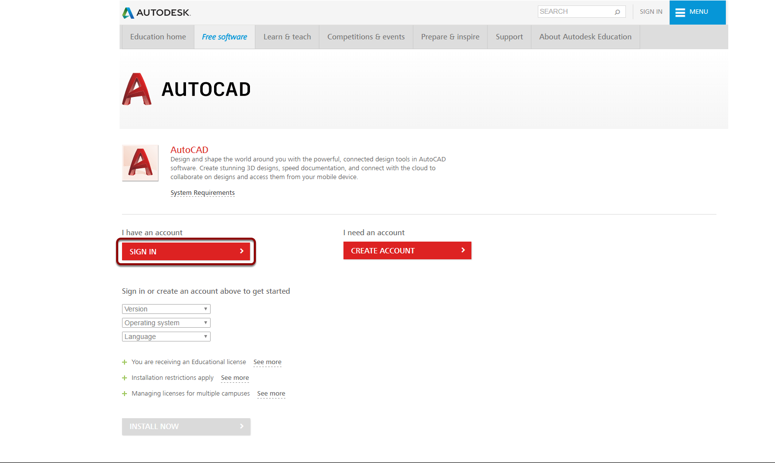 Install AutoCAD Mohawk College